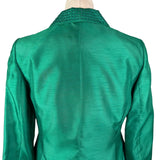 Albert Nipon Womens Green Dress & Jacket Set Elegant Formal Outfit Size 4