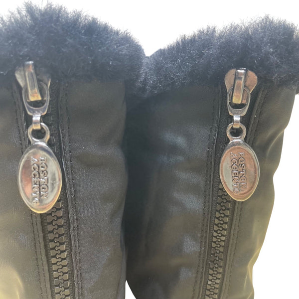 Boston Accent Women’s Black Faux Fur Weatherproof Winter Boots Size 7M