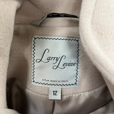 Larry Levine Women's Beige Double-Breasted Turtleneck Coat Sz 12 - New