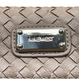 Nine West Women’s Brown Woven Faux Leather Zip Closure Foldover Clutch Bag