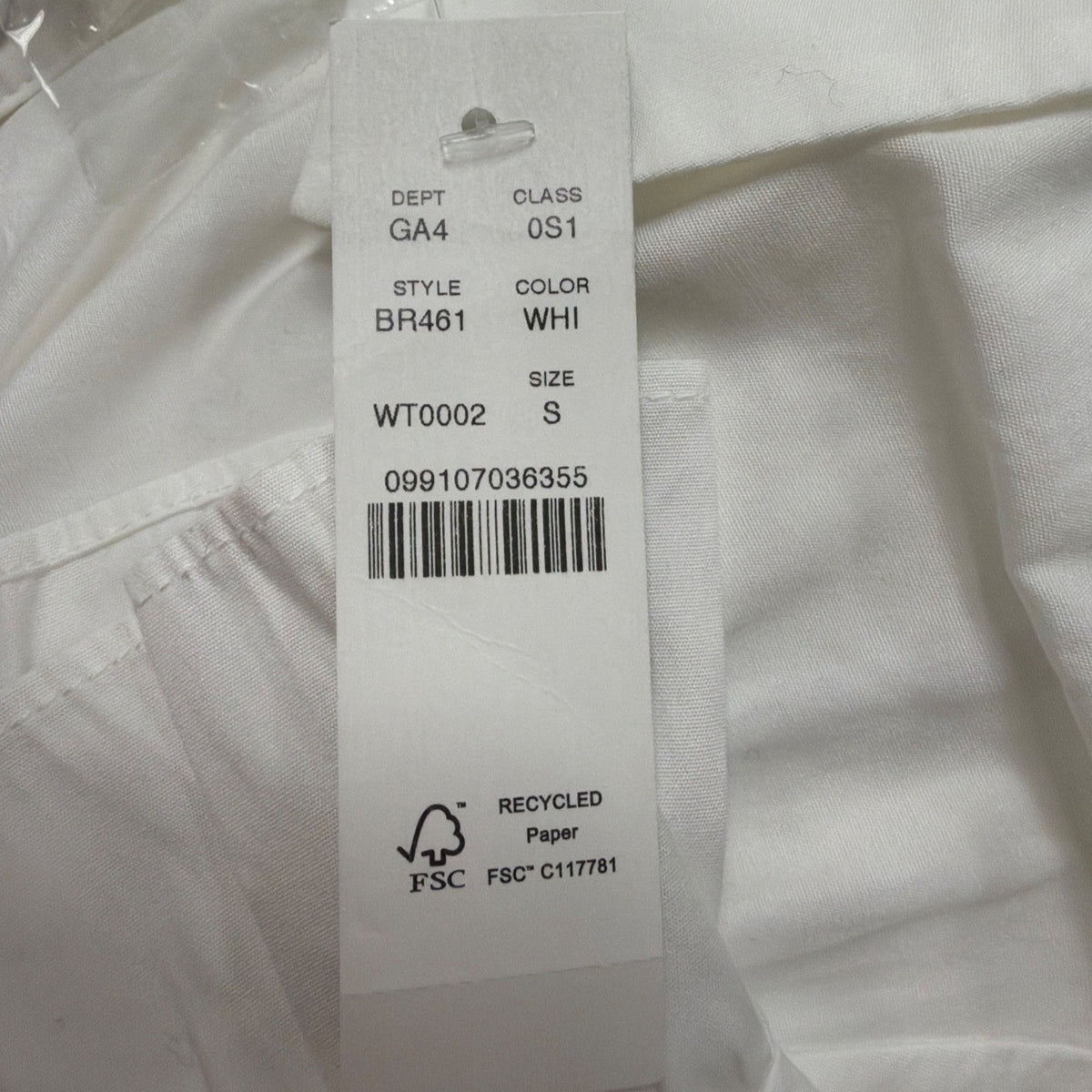 J. Crew Womens White Cotton Short-Sleeve Button-Up Ruffle Hem Dress Size S