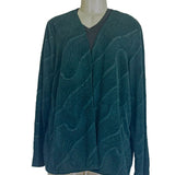 NWT Chico's 	Long Sleeve Cardigan Boho Dark Green Size 3 Women's Sweater