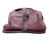 Vintage Abc Bag’s Women's Red Burgundy Leather Strapped Crossbody Purse Sz S