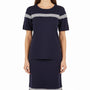 Exclusively Misook Womens Navy Acrylic Two-Piece Knit Top & Skirt Set Size XS P
