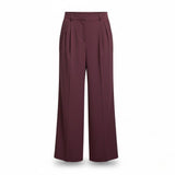 Express Womens Burgundy Wide-Leg Pants Recycled Polyester Blend Size M