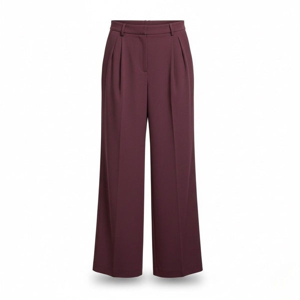 Express Womens Burgundy Wide-Leg Pants Recycled Polyester Blend Size M