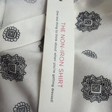 Talbots Womens White Non-Iron Short Sleeve Button-Down Shirt Size 16