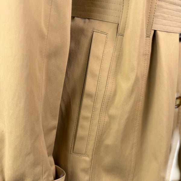 Michael Kors Womens Tan Cotton Blend Belted Trench Coat With Hood Size XL