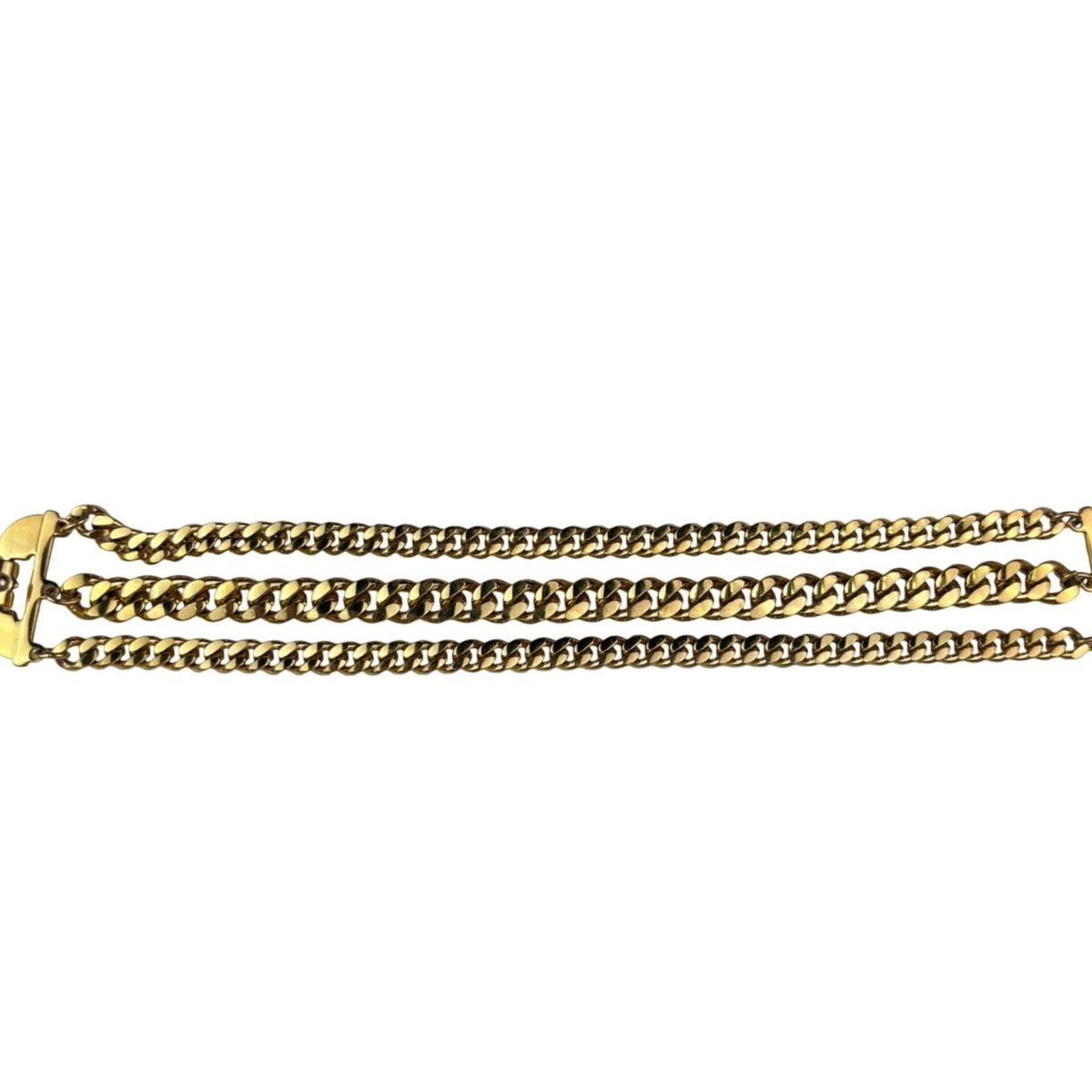 Monet Womens Gold Tone Metal Multi-Strand Chain Bracelet Vintage Design