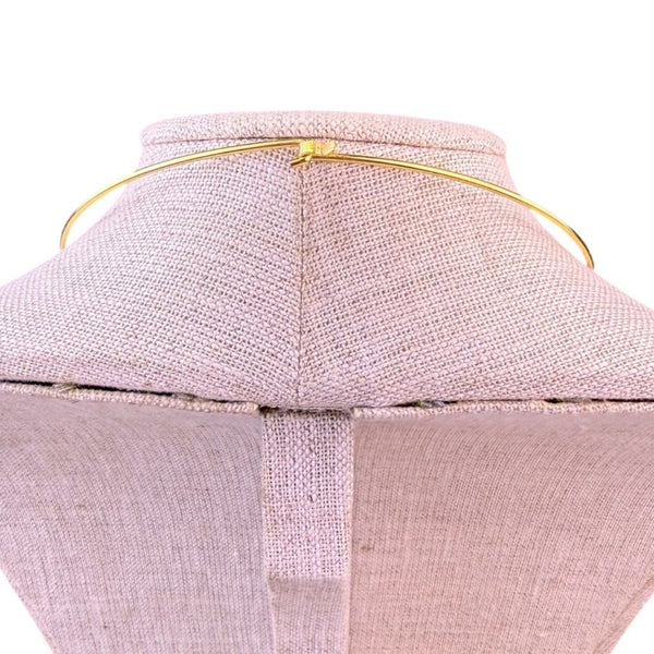 Panetta Womens Gold Tone Necklace W/ Wire Wrapped Lapis Lazuli Pendant