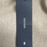 Banana Republic Womens Camel Trousers Wool Blend Martin Fit Dress Wear Size 8