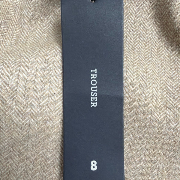 Banana Republic Womens Camel Trousers Wool Blend Martin Fit Dress Wear Size 8