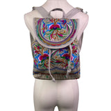 Embroidered Gary Canvas Adjustable Straps & Drawstring Closure Backpack