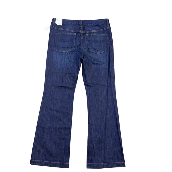 Gap Womens Dark Denim Jeans Long & Lean Flare Mid Rise Stretch Size Leg 32/14R
