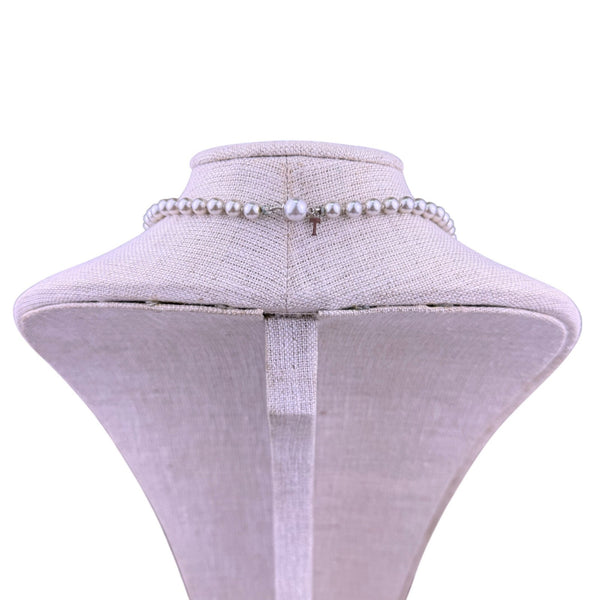 Holly Yashi Womens Silver Tone Faux Pearl Necklace Lustrous Elegant Strand
