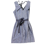 Banana Republic Womens Gray Sleeveless V-Neck Sheath Dress Size 2P