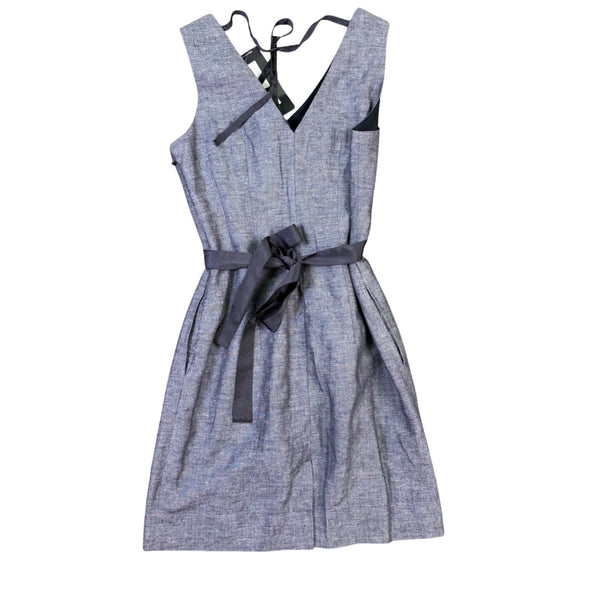 Banana Republic Womens Gray Sleeveless V-Neck Sheath Dress Size 2P