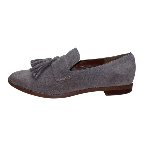 Franco Sarto Women’s Gray Suede Tassel Detail Havea Loafers Size 9M