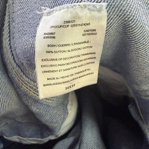 Dickies Mens Blue Denim Workwear Relaxed Fit Bib Overalls Sz 30x30