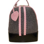 Furla Women’s Pink & Black Mesh & Rubber Blend Heart Backpack