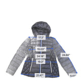 Michael Kors Womens Black Hooded Packable Down Jacket Lightweight Design Sz M