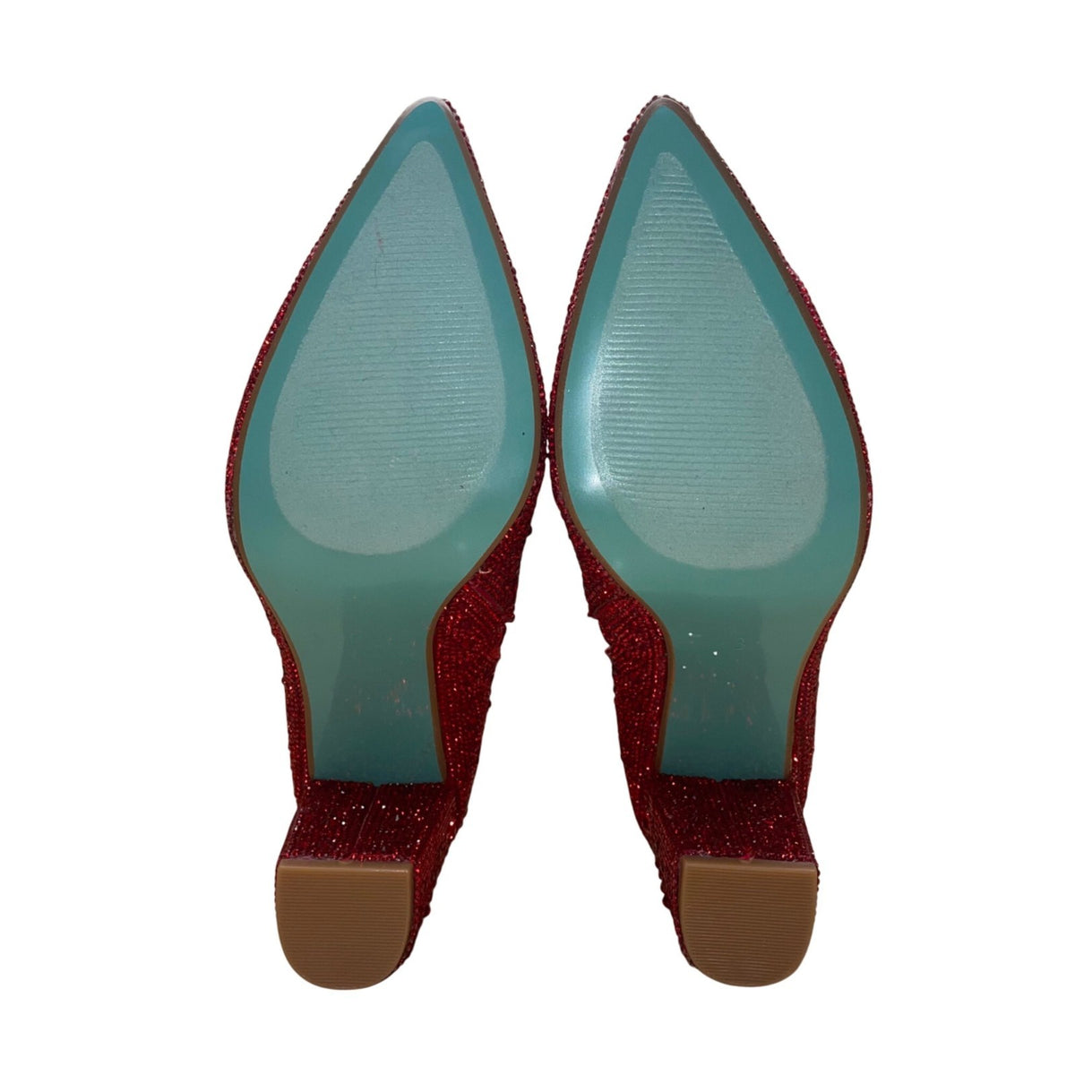 Betsey Johnson Women’s Red Glitter Glass Stones SB-Cady Ankle Boots Size 8M