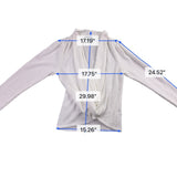 Gibsonlook Womens White Knit Long Sleeve Drape Front Top Size M