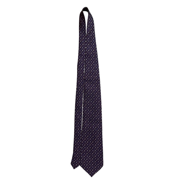 Claiborne Mens Burgundy Silk Paisley Necktie Classic Pattern 