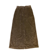 L.L.Bean Womens Brown Cotton & Tencel Corduroy A-Line Maxi Skirt Size 6 R