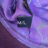 Coach Womens Burgundy Leather Bucket Hat M/L Adjustable Stylish Design