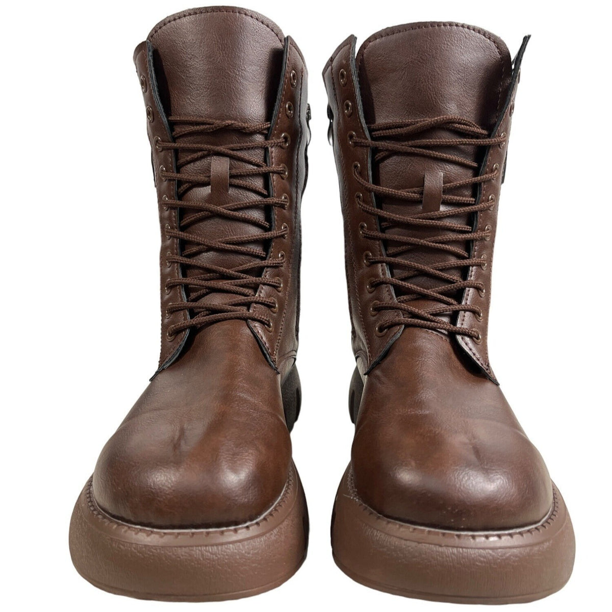 Kaiser Women Military Height Lace-up High top Belt Buckle Vintage Ankle Boots Sz