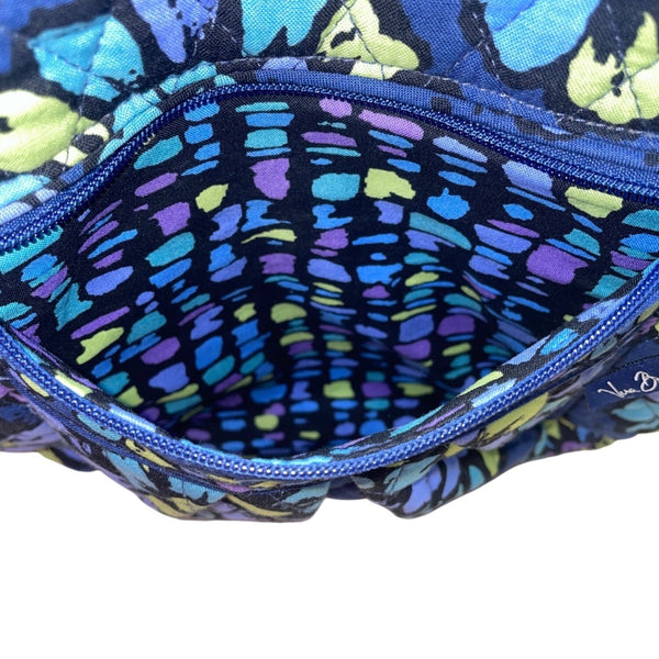 Vera Bradley Women’s Blue Quilted Floral Adjustable Strap Shoulder Tote Bag
