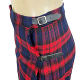 Triminghanis Women's Red Plaid Midi Skirt Sz 10