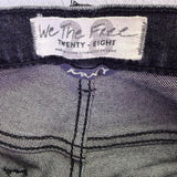 We The Free Womens Black Cotton Blend High-Waisted Button-Fly Skinny Jeans Sz 28