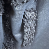 Adolfo Dominguez Women’s Black Faux Shearling Coat With Button Front