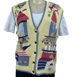 Orvis Women’s Yellow Knitted Vest Sz M