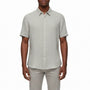 Perry Ellis Mens Tan Linen Short Sleeve Button-Up Shirt Lightweight Casual Sz XL