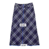 Talbots Womens Purple Plaid Wool-Blend Lined A-Line Midi Skirt Size 2P