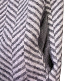 Ann Taylor Womens Gray Chevron Wool Blend Open Front Cardigan Sweater Size SP