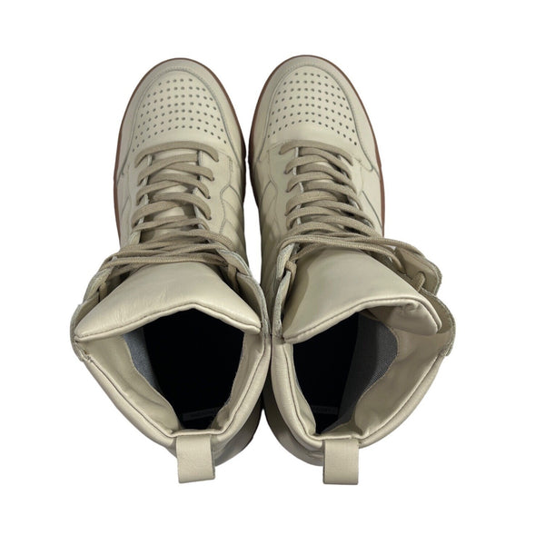 Luxury Lex Men's Beige Retro High-Top Sneakers Sz 12.5 - NWB