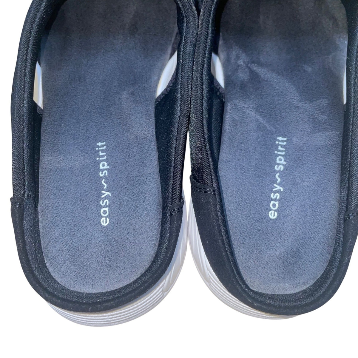 Easy Spirit Women’s Black & White Slip-On Comfort Setinez 2 Sandals Size 7.5M