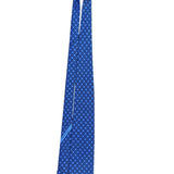 Salvatore Ferragamo Mens Blue 100% Silk Patterned Tie Geometric Design Italy