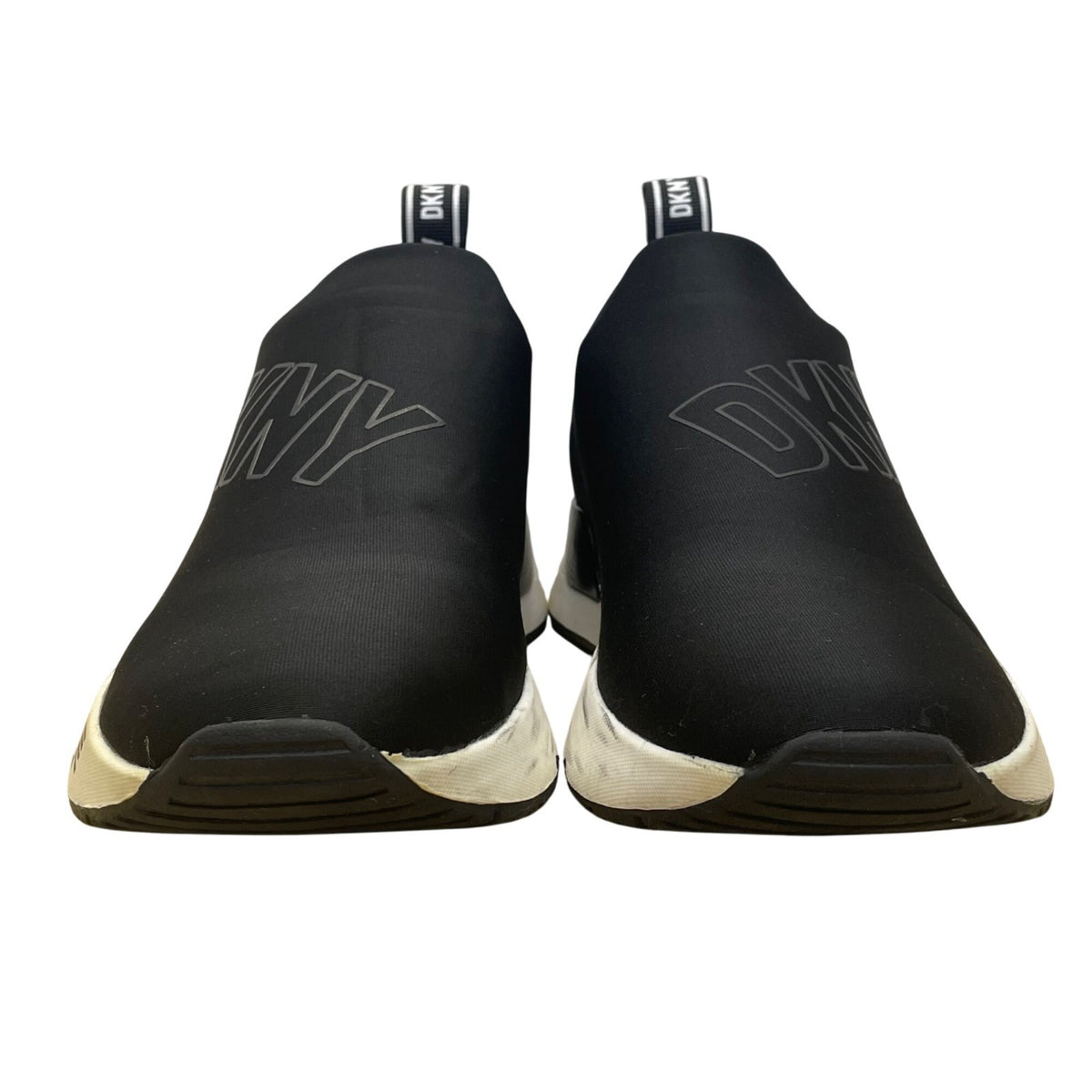 DKNY Women’s Black Slip-On Logo Signature Athletic Nora Sneakers Size 7.5M