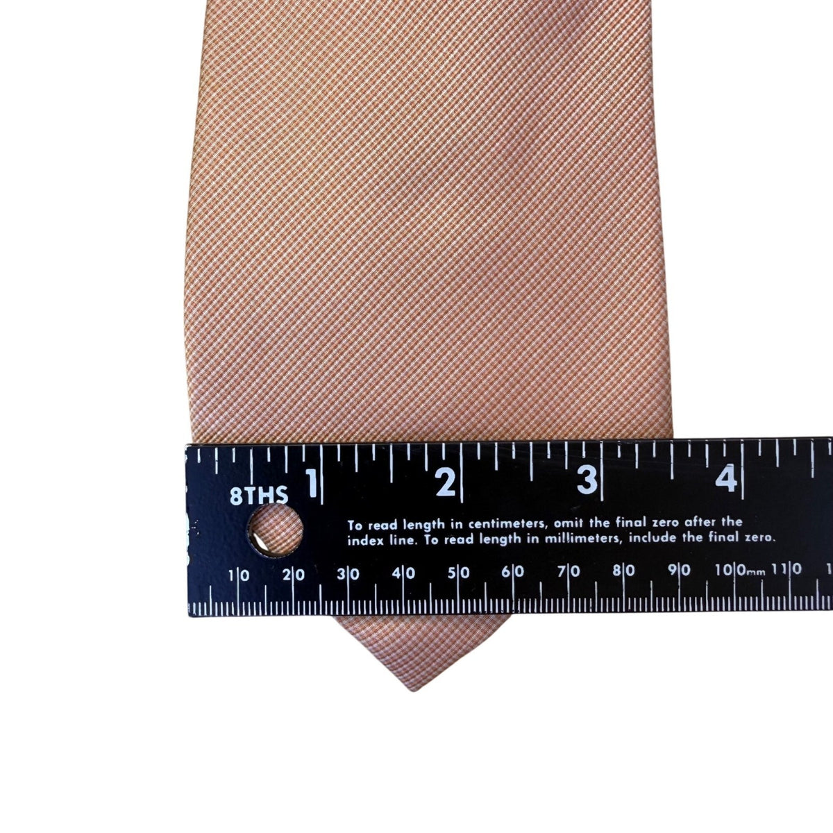 Tommy Hilfiger Mens Peach & Blue Silk Houndstooth Reversible Tie Classic Style