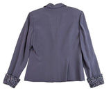 Vie By Victoria Royal Womens Gray Sequin Top & Blazer Formal Dress Set Sz 8