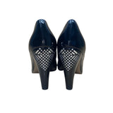 Bellini Women’s Black Patent Leather Laser Cut Pointed-Toe Trina Heels Size 8.5W
