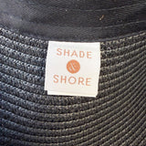 Shade & Shore Womens Black Straw Adjustable Wide Brim Visor Sun Hat