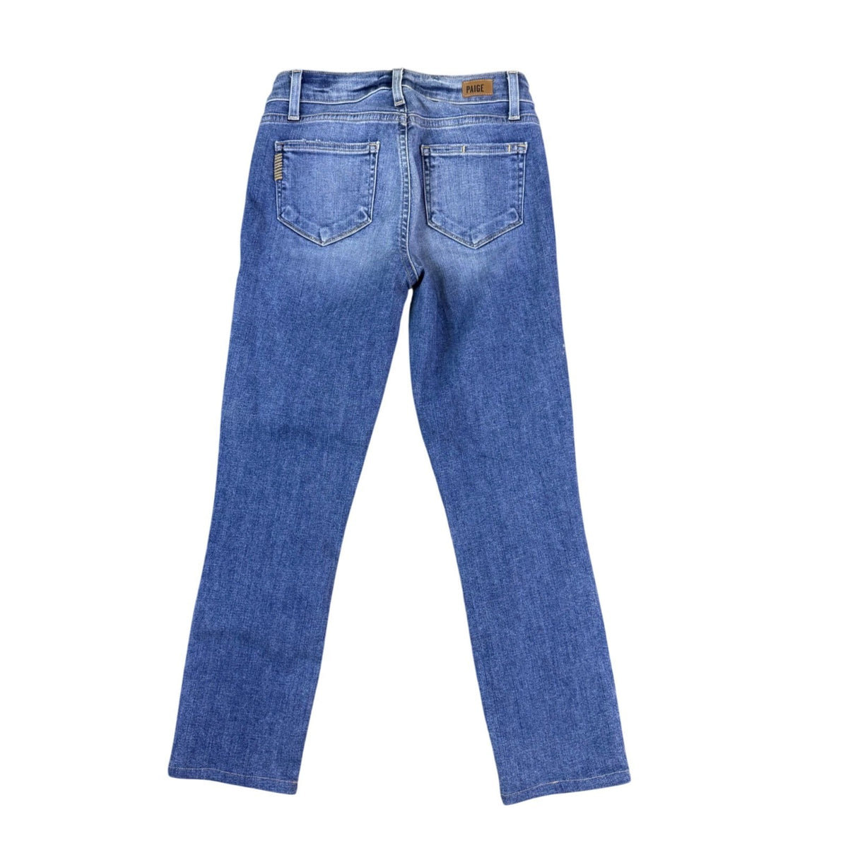Paige Womens Straight Leg Mid-Rise Blue Denim Jeans Size 25