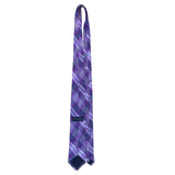 Covington Mens Purple Silk Plaid Necktie Classic Formal Dry Clean Only