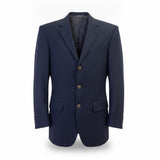 Nautica Mens Navy Polyester Blazer Single Breasted 3-Button Jacket 
